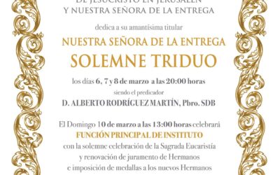 CULTOS A NTRA. SRA. DE LA ENTREGA