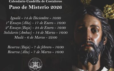 CUADRILLA DE COSTALEROS – PASO DE MISTERIO 2026