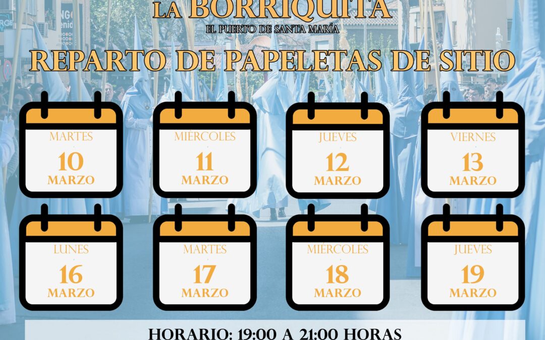 REPARTO DE PAPELETAS DE SITIO